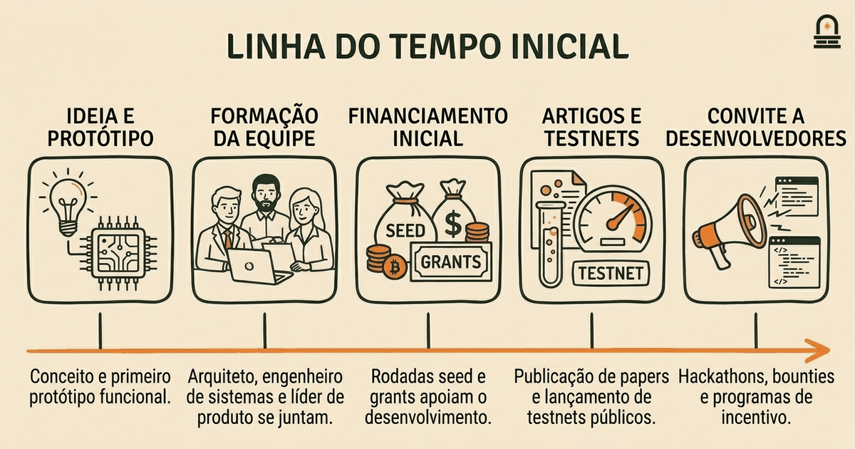 Linha do Tempo Inicial: Da Ideia aos Primeiros Testes Públicos